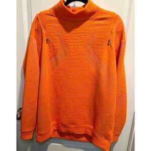 Nike Women’s Soft Orange Pull Over Nike Sweater W/ Zippers Size S (More Like M)
